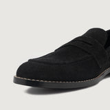 Authentic Goatskin Suede Grain Depth & Pull-Up Patina Texture Detail