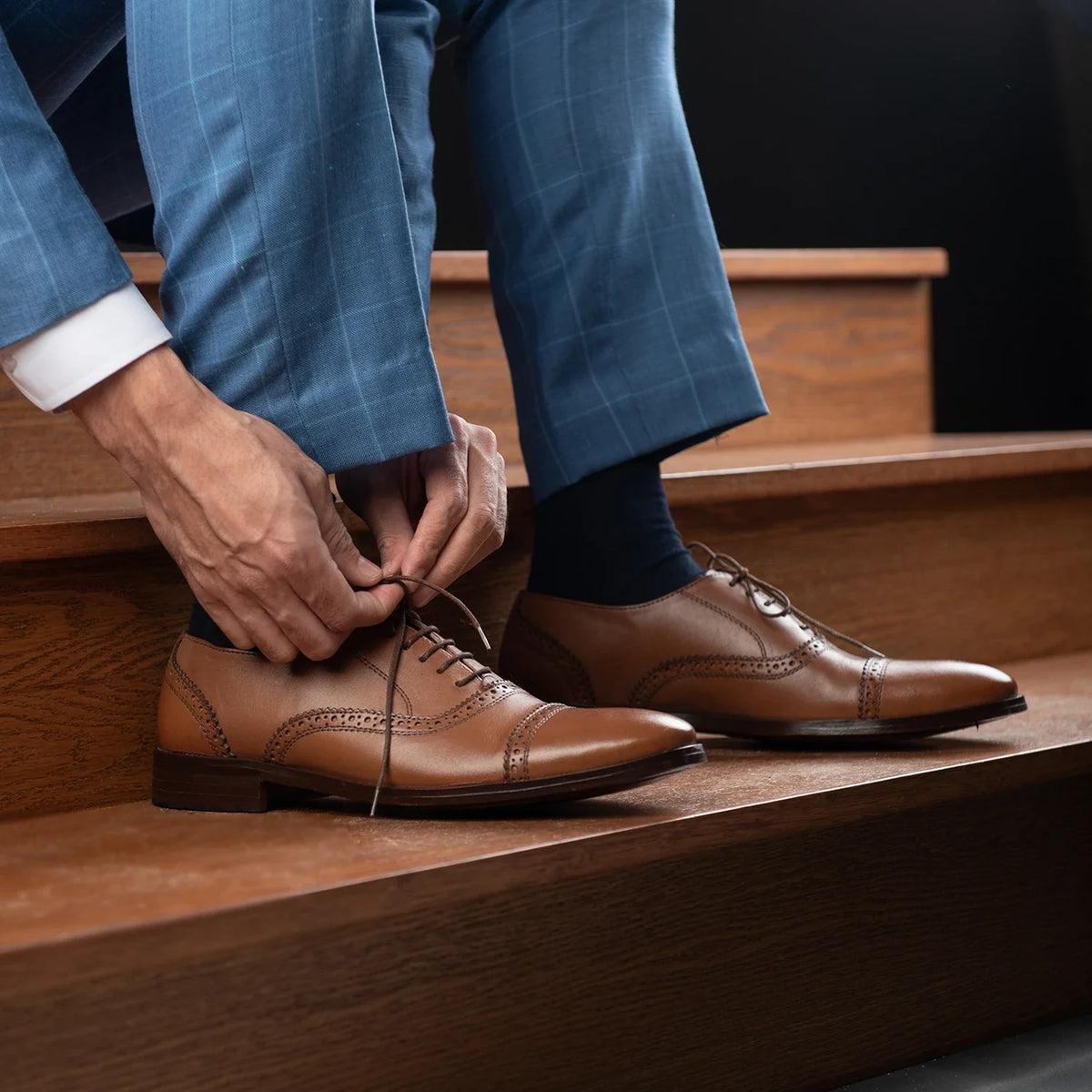 Orlaven Greyson Brogues Oxford Vaaleanruskea Nahkakengät Miehille footwear image 9