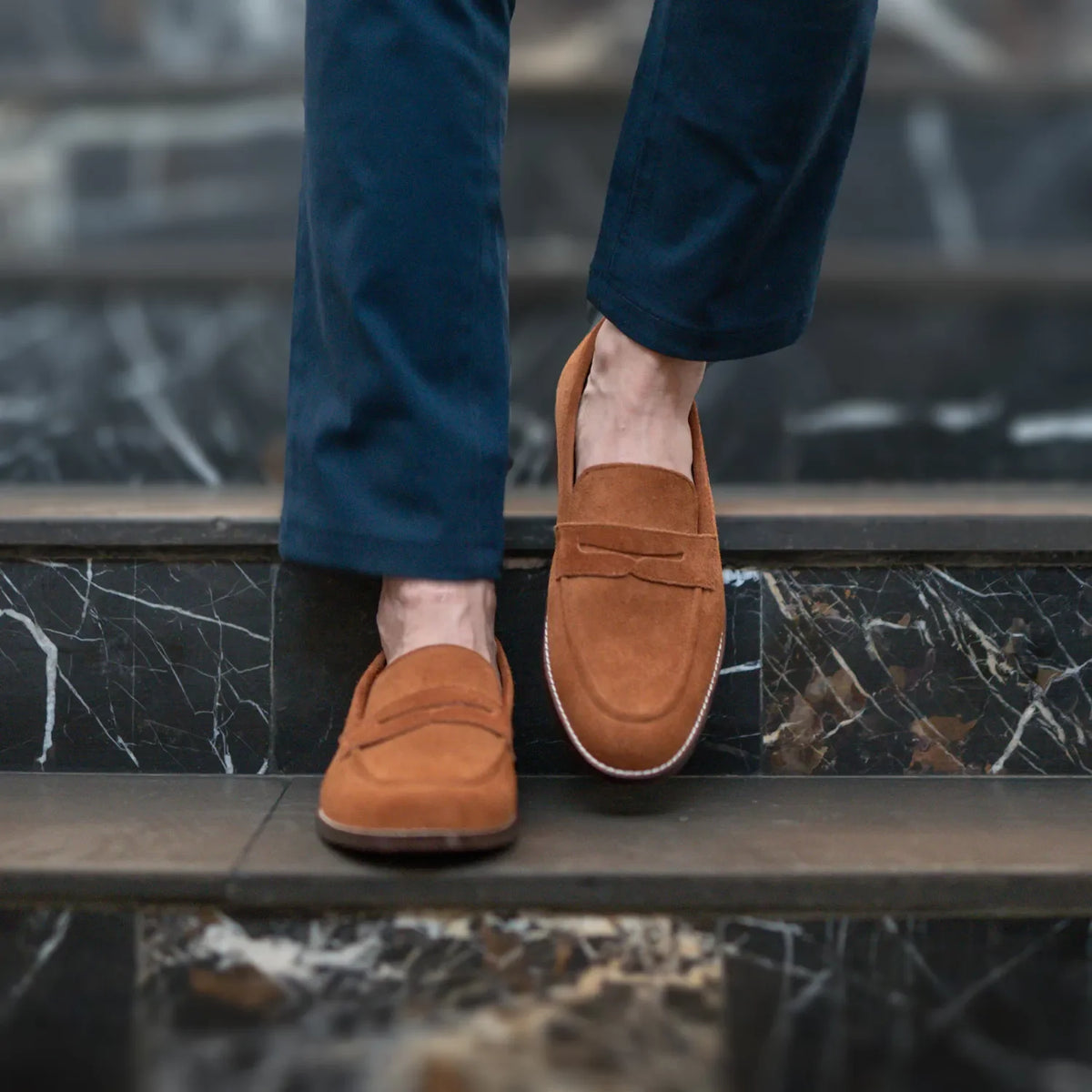 Orlaven Baxton Ruskea Suede Nahkaloaferit Miehille footwear image 9