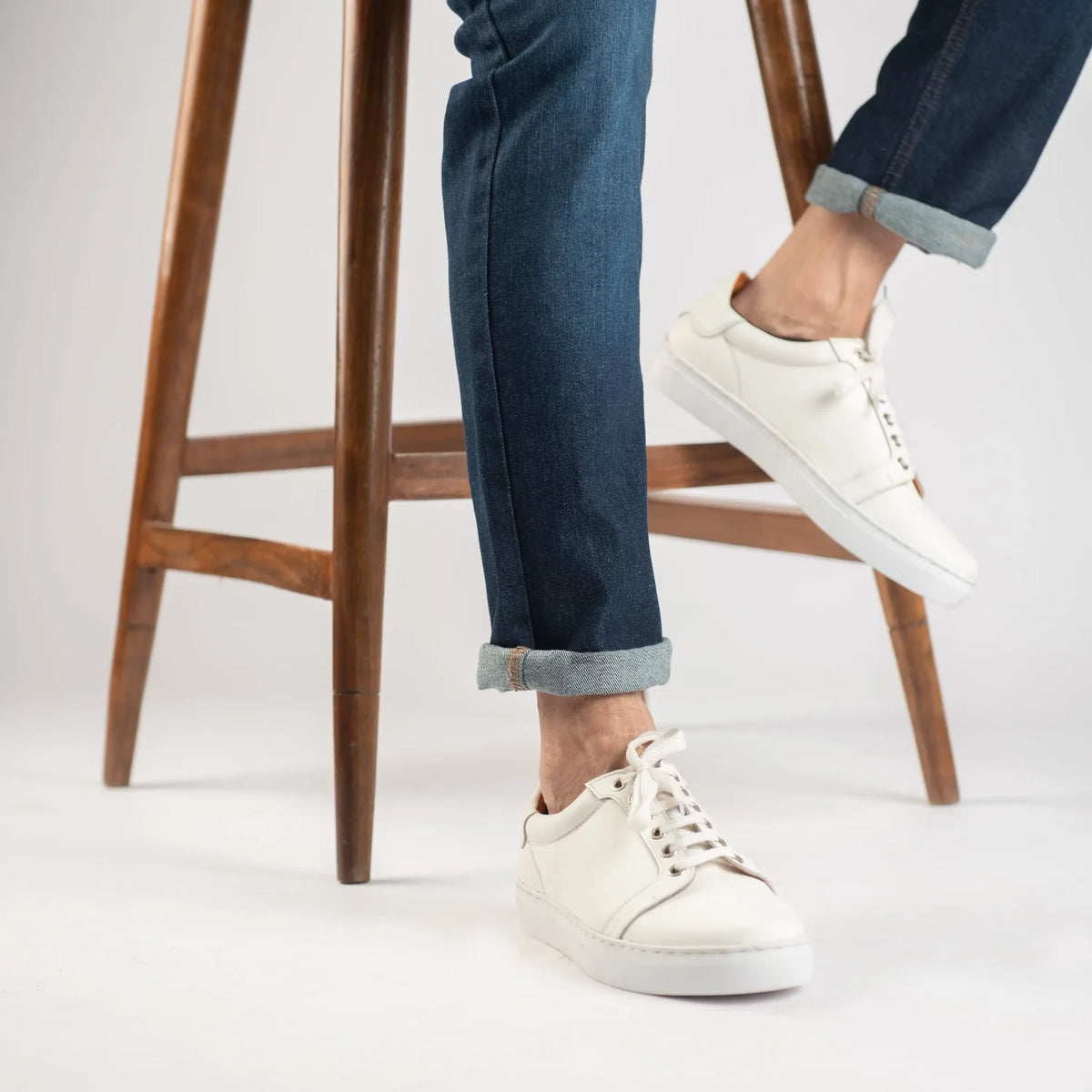 Orlaven Carter Runn White Nahkatennarit Miehille footwear image 9