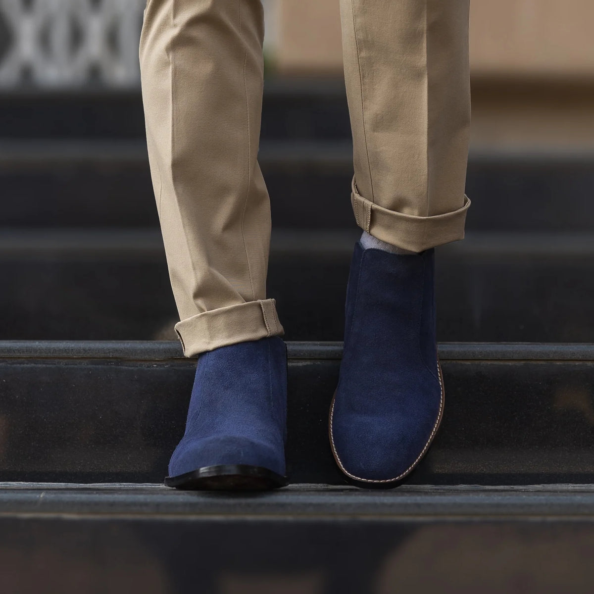 Orlaven Clarkson Chelsea Midnight Sininen Suede Nahkasaappaat Miehille footwear image 9