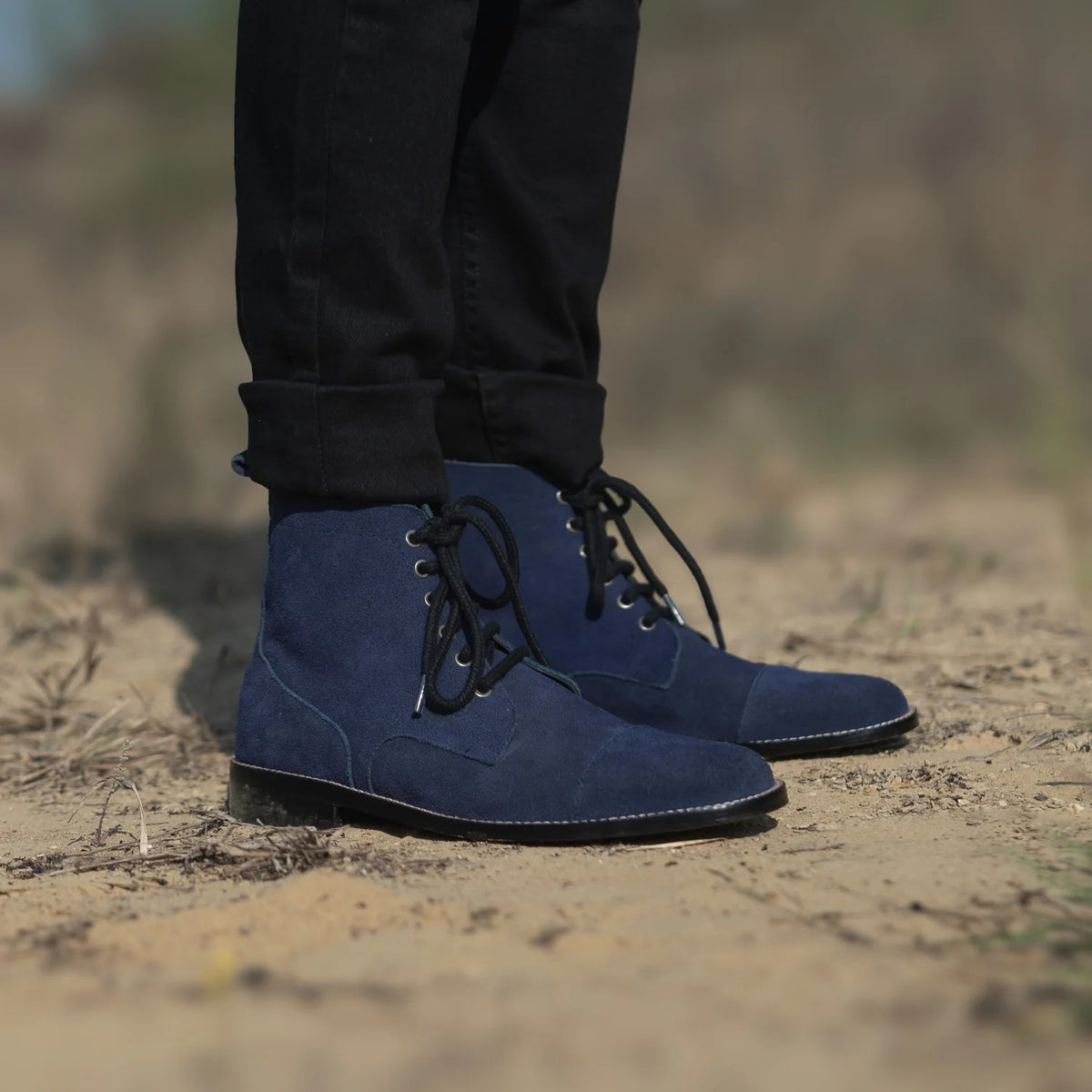 Orlaven Knight Derby Midnight Sininen Suede Nahkasaappaat Miehille footwear image 9