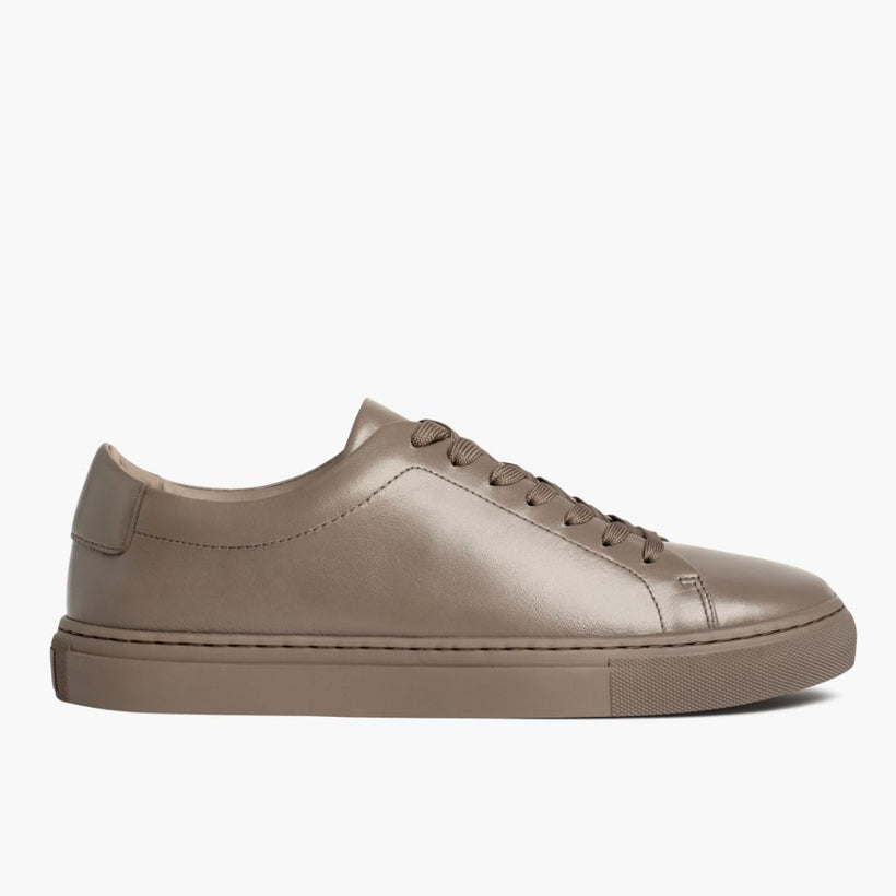 Encore Taupe Leather Sneakers Naisille