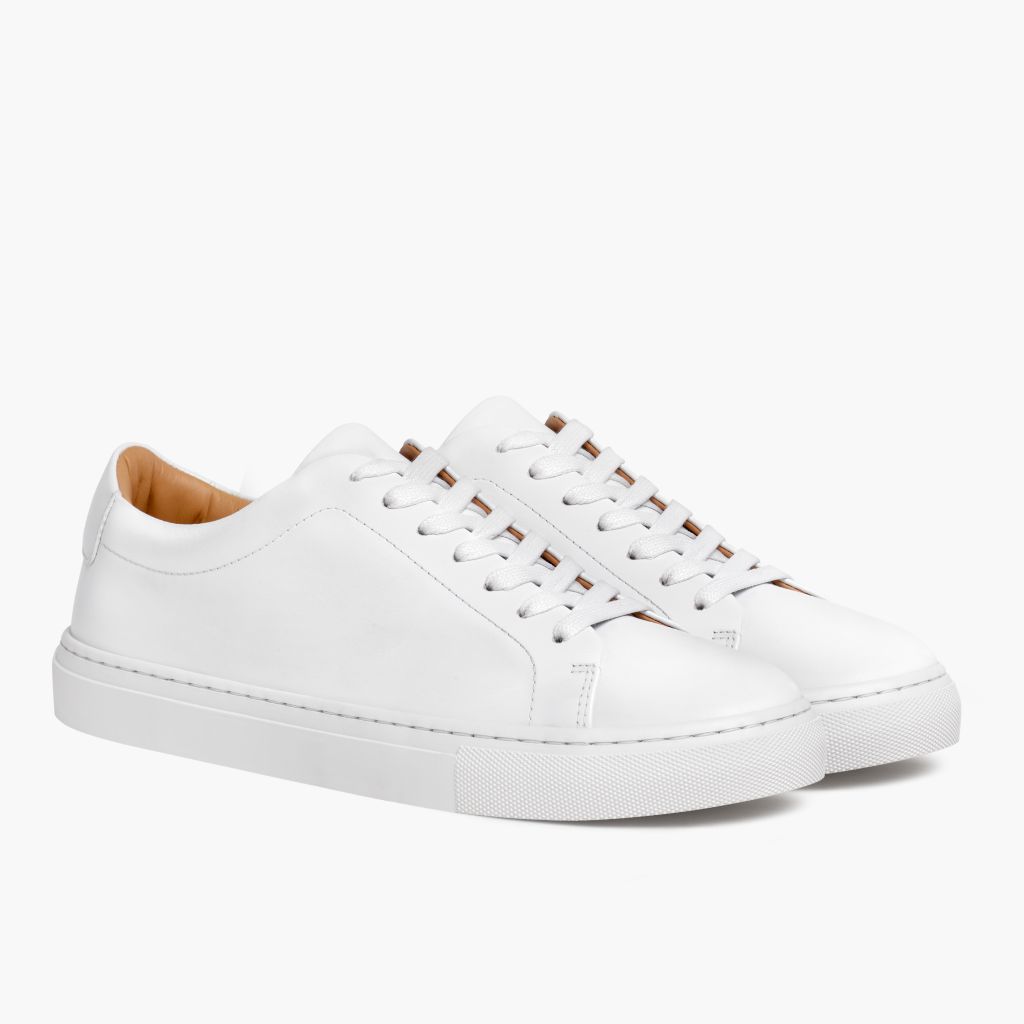 Encore White Nahkatennarit Miehille in White Full-Grain Leather - Sivunäkymä | Osta verkosta
