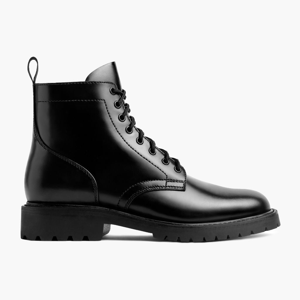 Black Full-Grain leather Boots - Goodyear welt -rakenne ja kärkiosa