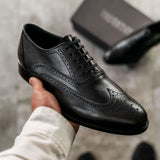 Tailored Rib Cuffs & Hem Craftsmanship Construction Detail on Aviator Black Leather Loafers