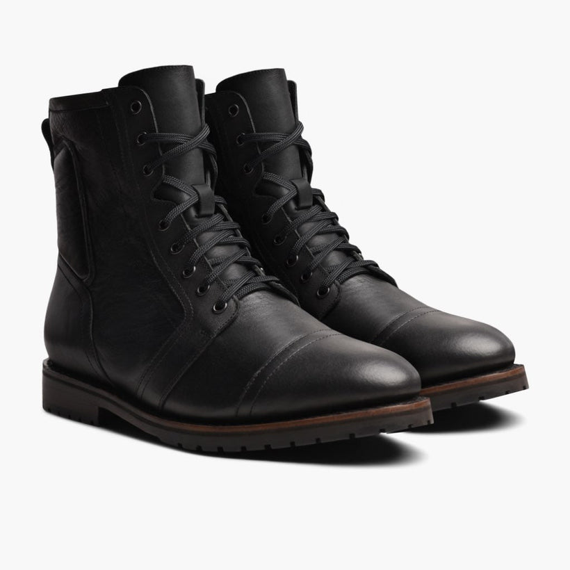 Casa Moto Musta Leather Boots Miehille