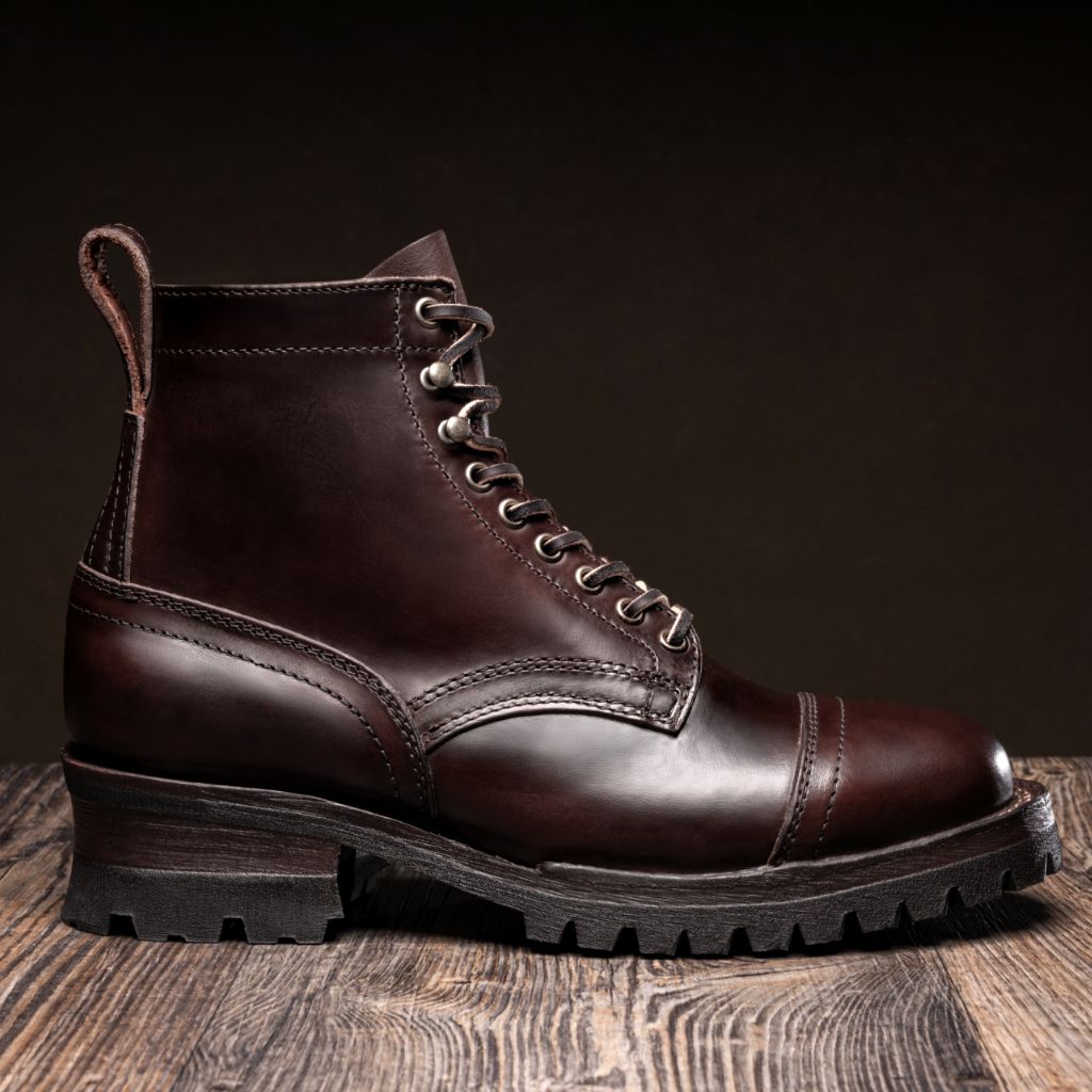 Brown Full-Grain leather Boots - Goodyear welt -rakenne ja kärkiosa