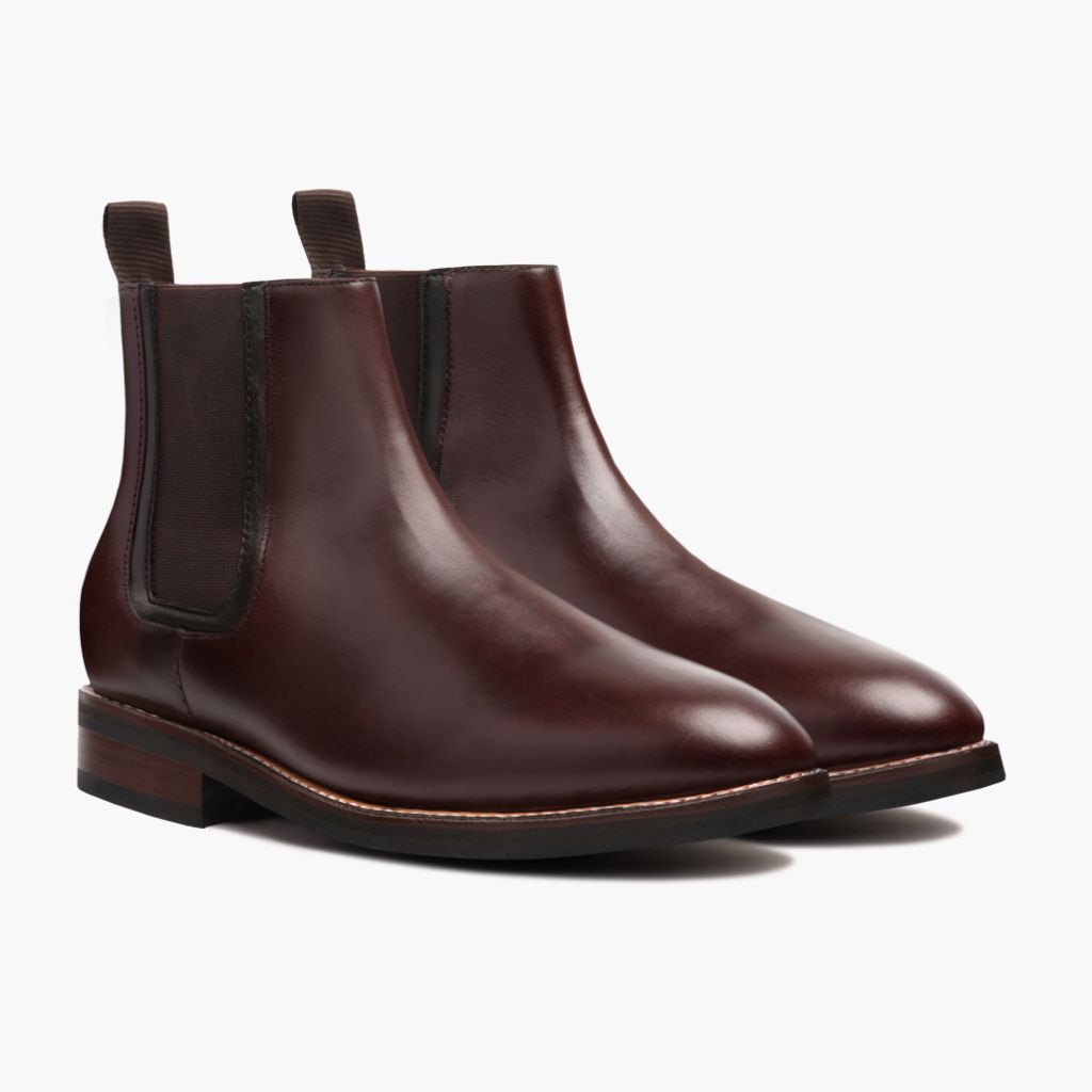 Duke Ruskea Nahkasaappaat Miehille in Brown Full-Grain Leather - Sivunäkymä | Osta verkosta