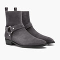 Harness Grey Suede Nahkasaappaat Miehille