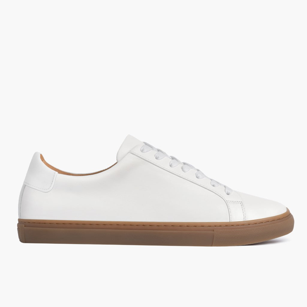 White Full-Grain leather Sneakers - Goodyear welt -rakenne ja kärkiosa