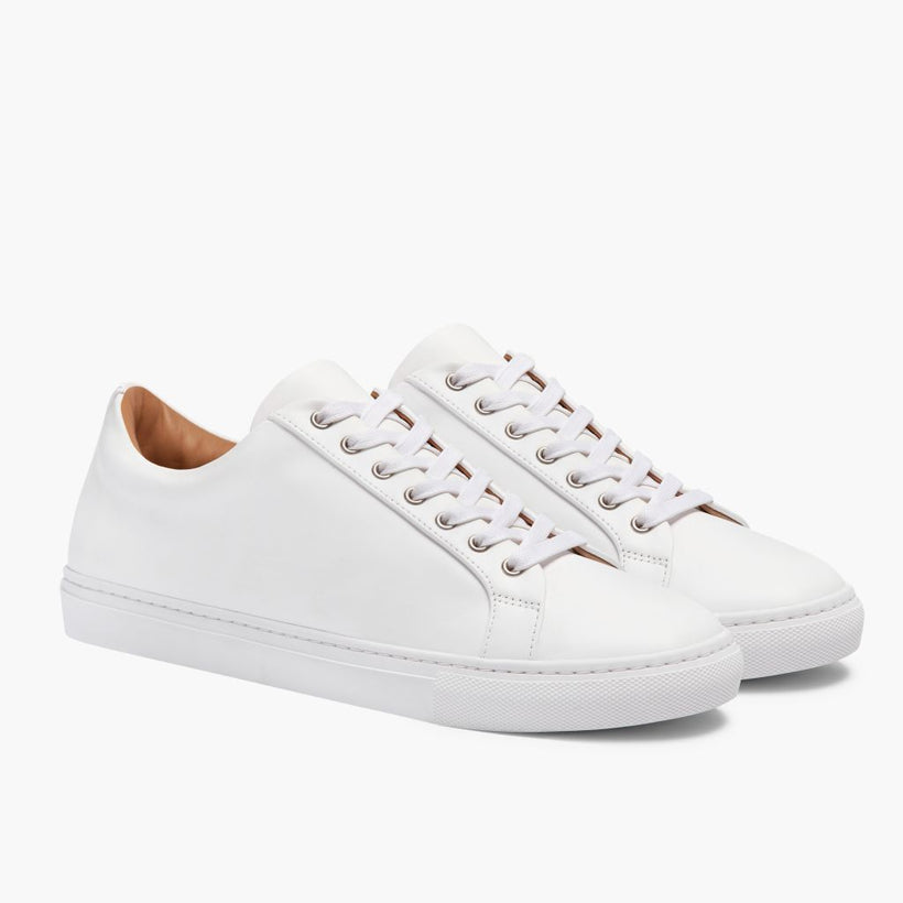 Premier Low Top White Leather Sneakers Miehille