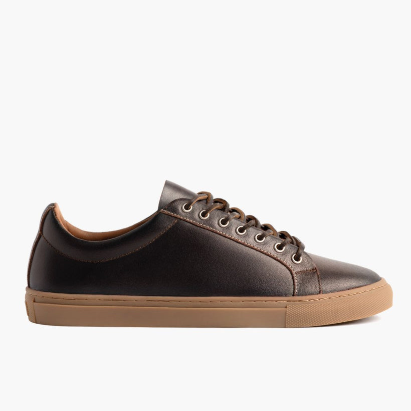 Premier Low Top Cacao Leather Sneakers Miehille