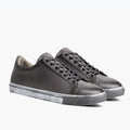 Premier Low Top Distressed Grey Leather Sneakers