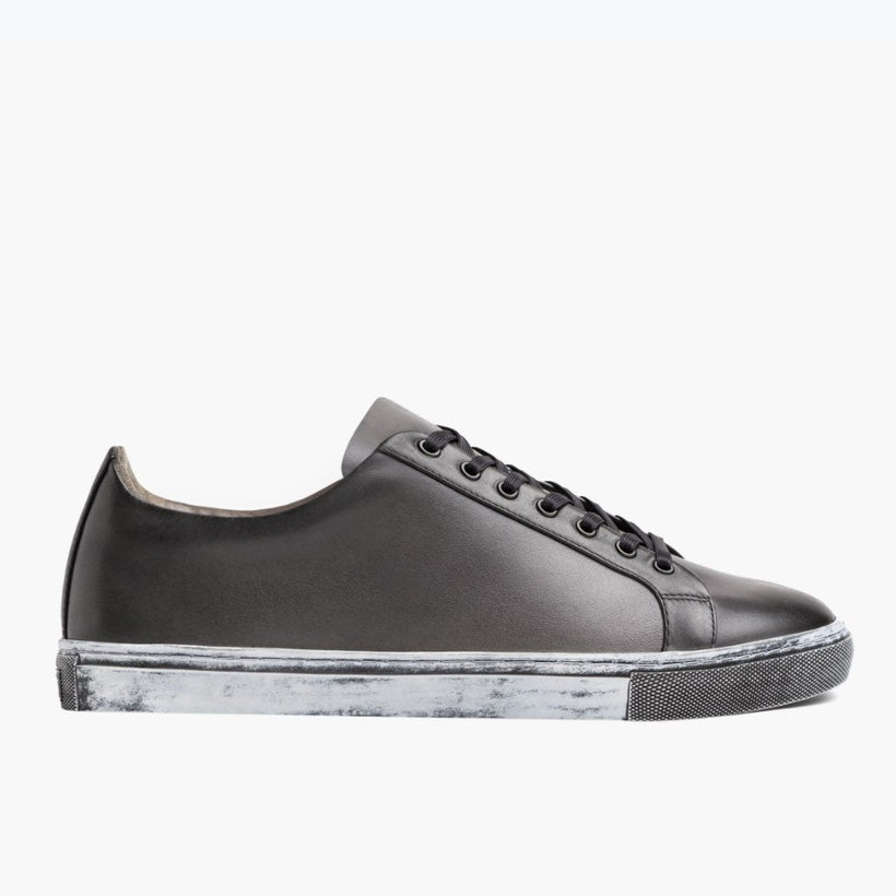 Premier Low Top Distressed Grey Leather Sneakers Miehille