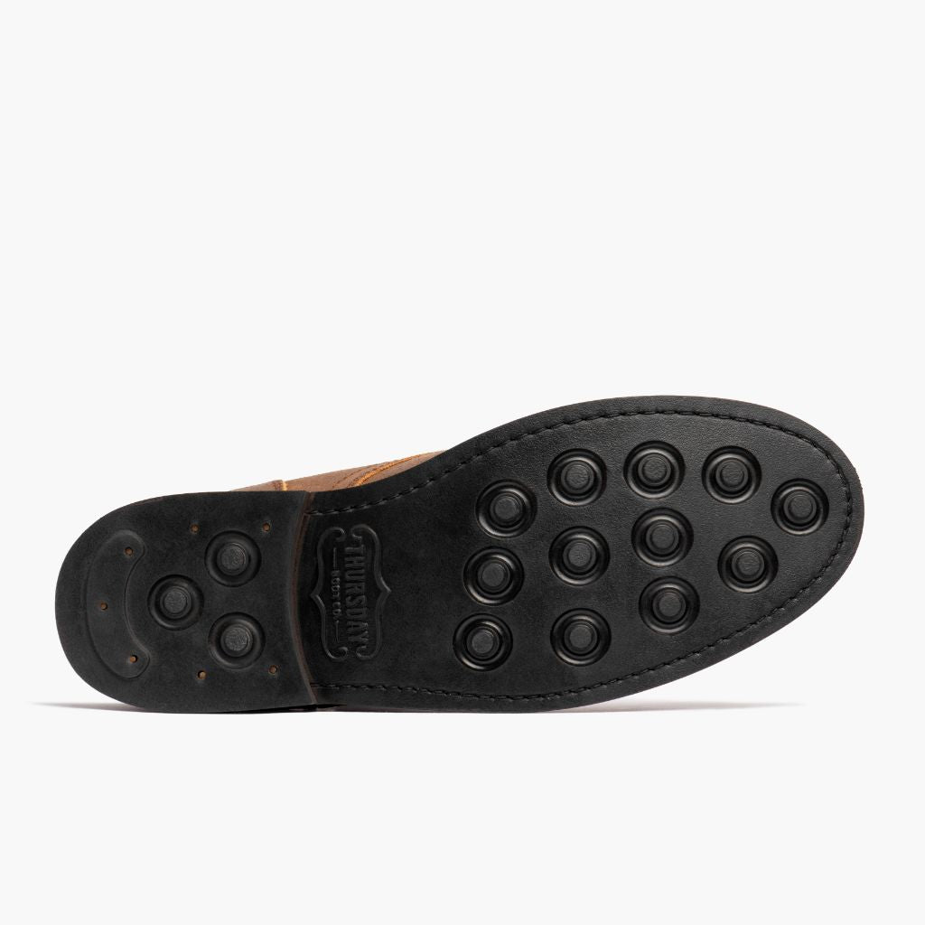 High-Traction Rubber Outsole & Lug Tread Pattern on President Safari Nahkasaappaat Miehille For Men