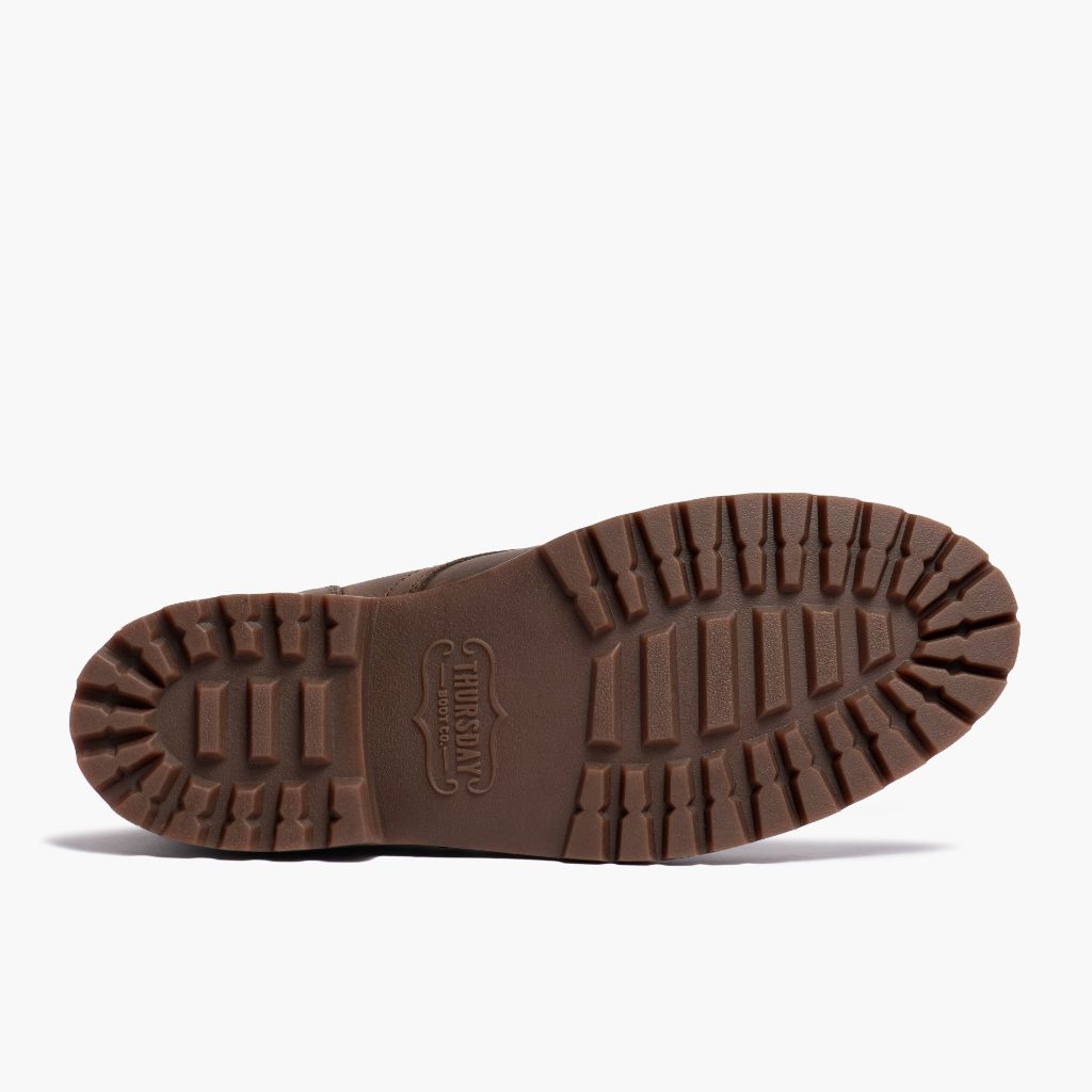 High-Traction Rubber Outsole & Lug Tread Pattern on President StormKing® Desert Ruskea Nahkasaappaat Miehille For Men