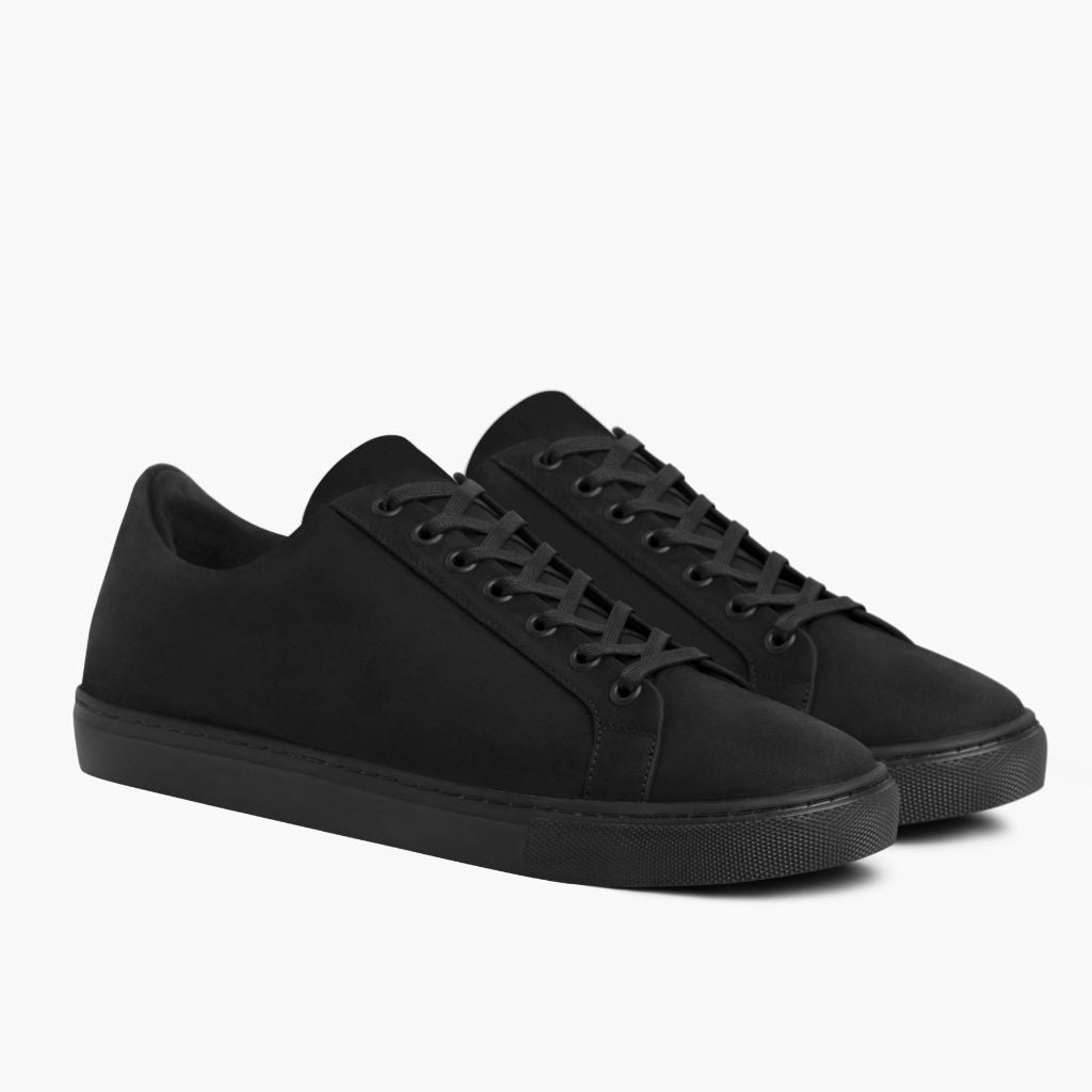 Premier Low Top Musta Matte Nahkatennarit Miehille For Men mustaa aitoa naudanahkaa - Sivunäkymä | Osta verkosta