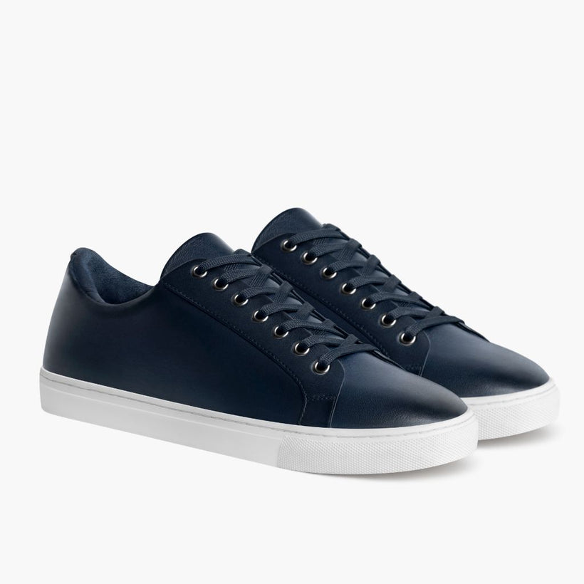 Premier Low Top Deep Blue Leather Sneakers Miehille