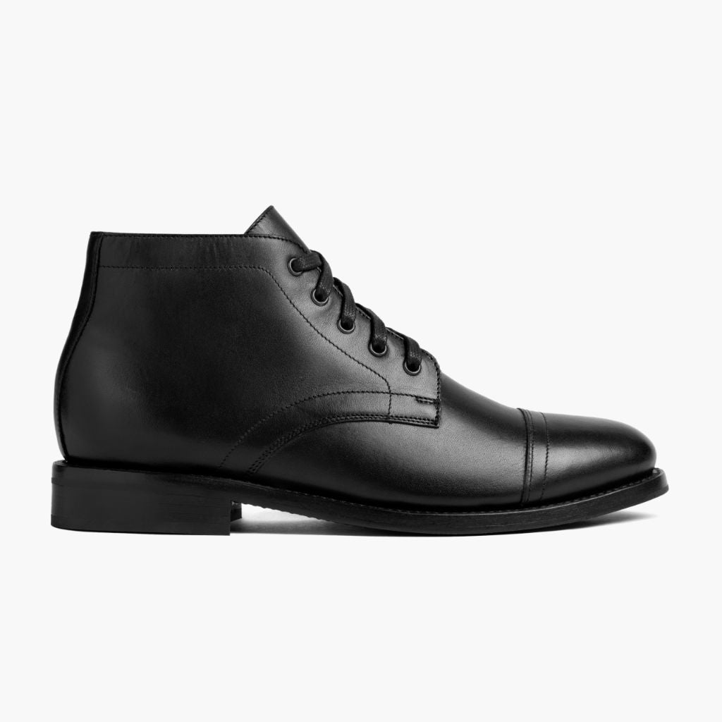 Black Full-Grain leather Boots - Goodyear welt -rakenne ja kärkiosa