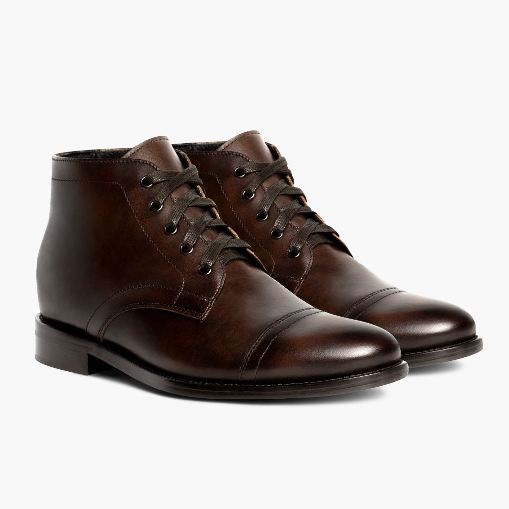 Cadet Rich Mahogany Nahkasaappaat Miehille in Classic Full-Grain Leather - Sivunäkymä | Osta verkosta
