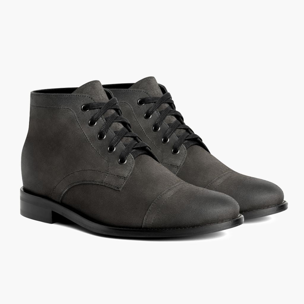 Cadet Shadow Grey Nahkasaappaat Miehille in Grey Full-Grain Leather - Sivunäkymä | Osta verkosta