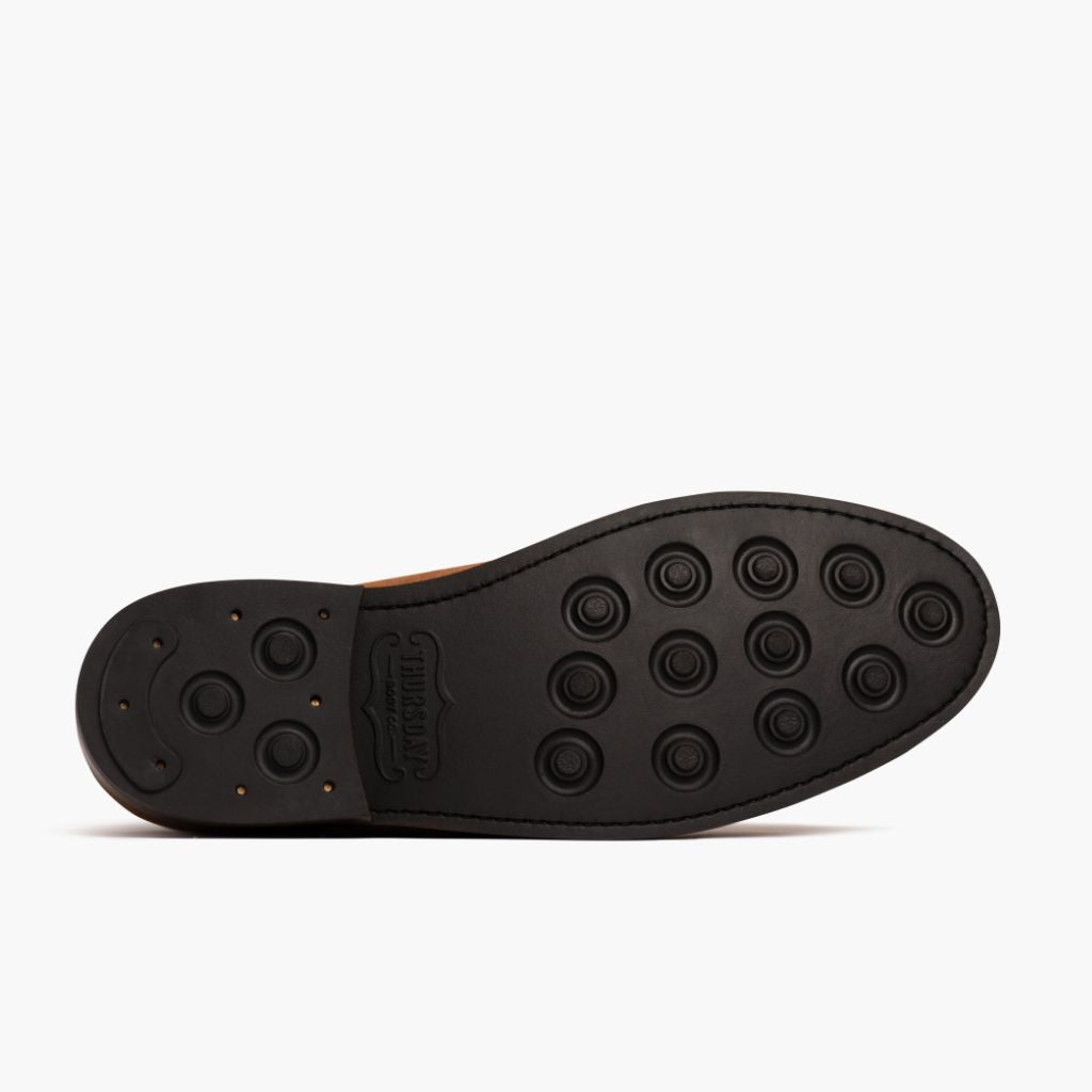 High-Traction Rubber Outsole & Lug Tread Pattern on President Brandy Nahkasaappaat Miehille For Men