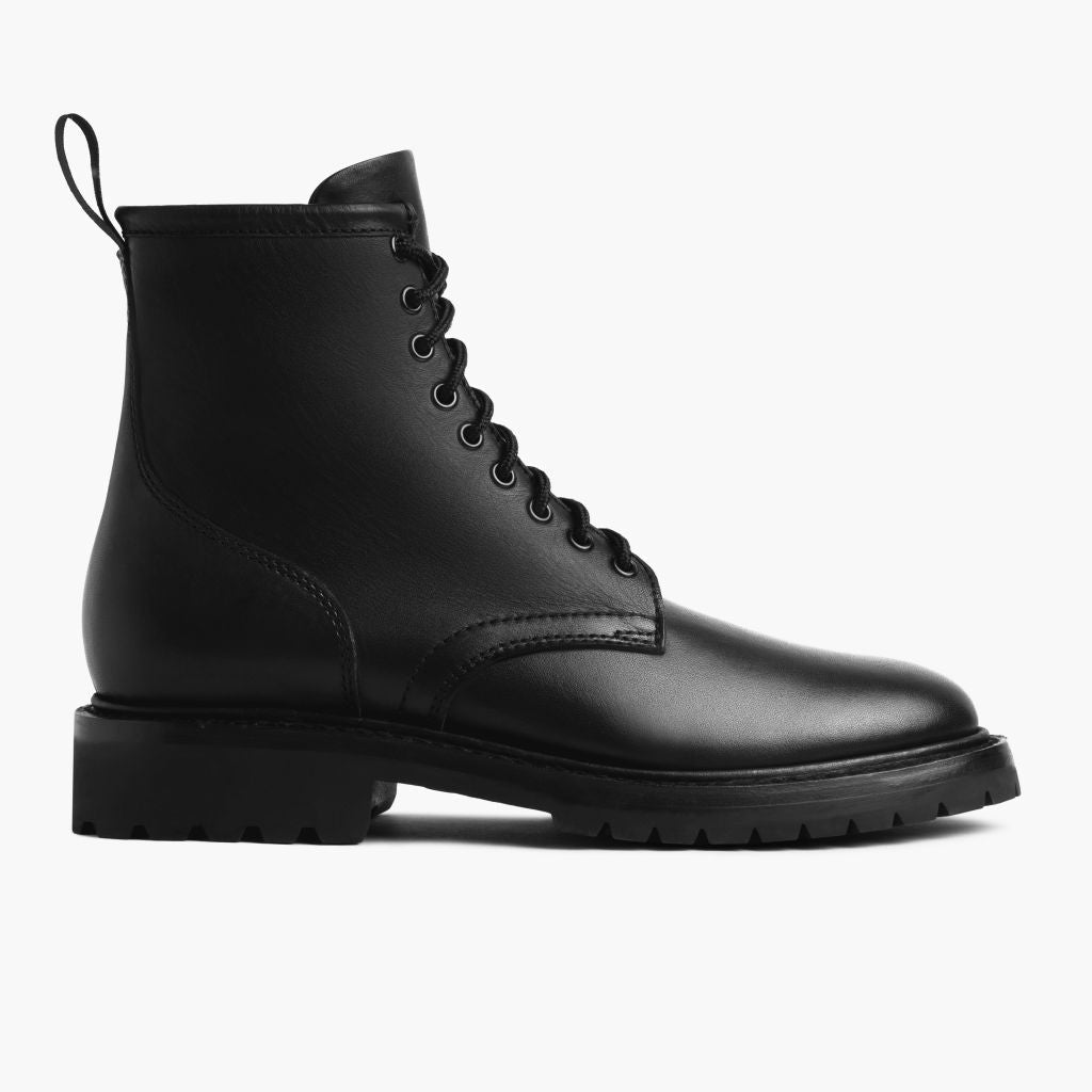 Black Full-Grain leather Boots - Goodyear welt -rakenne ja kärkiosa