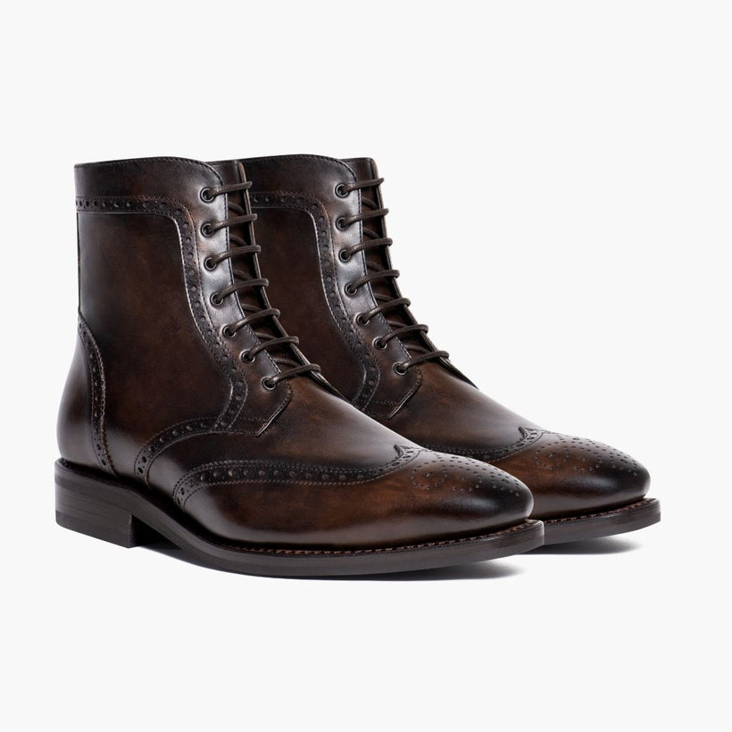 Wingtip Dark Oak Nahkasaappaat Miehille