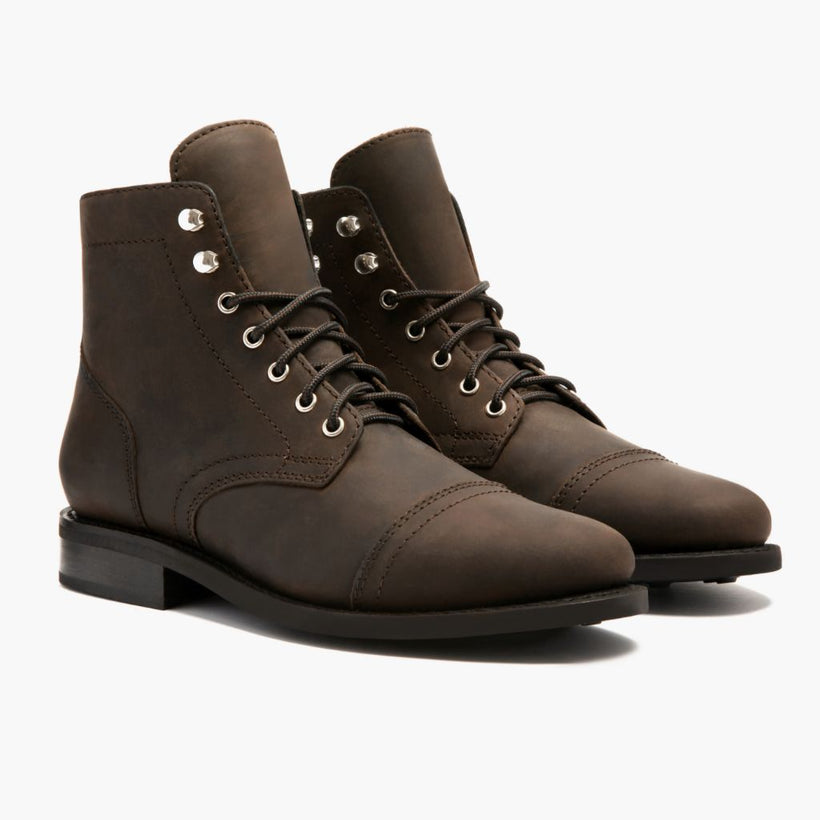 Captain Tobacco Leather Boots Naisille