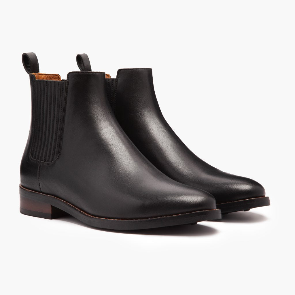 Black Full-Grain leather Boots - Goodyear welt -rakenne ja kärkiosa