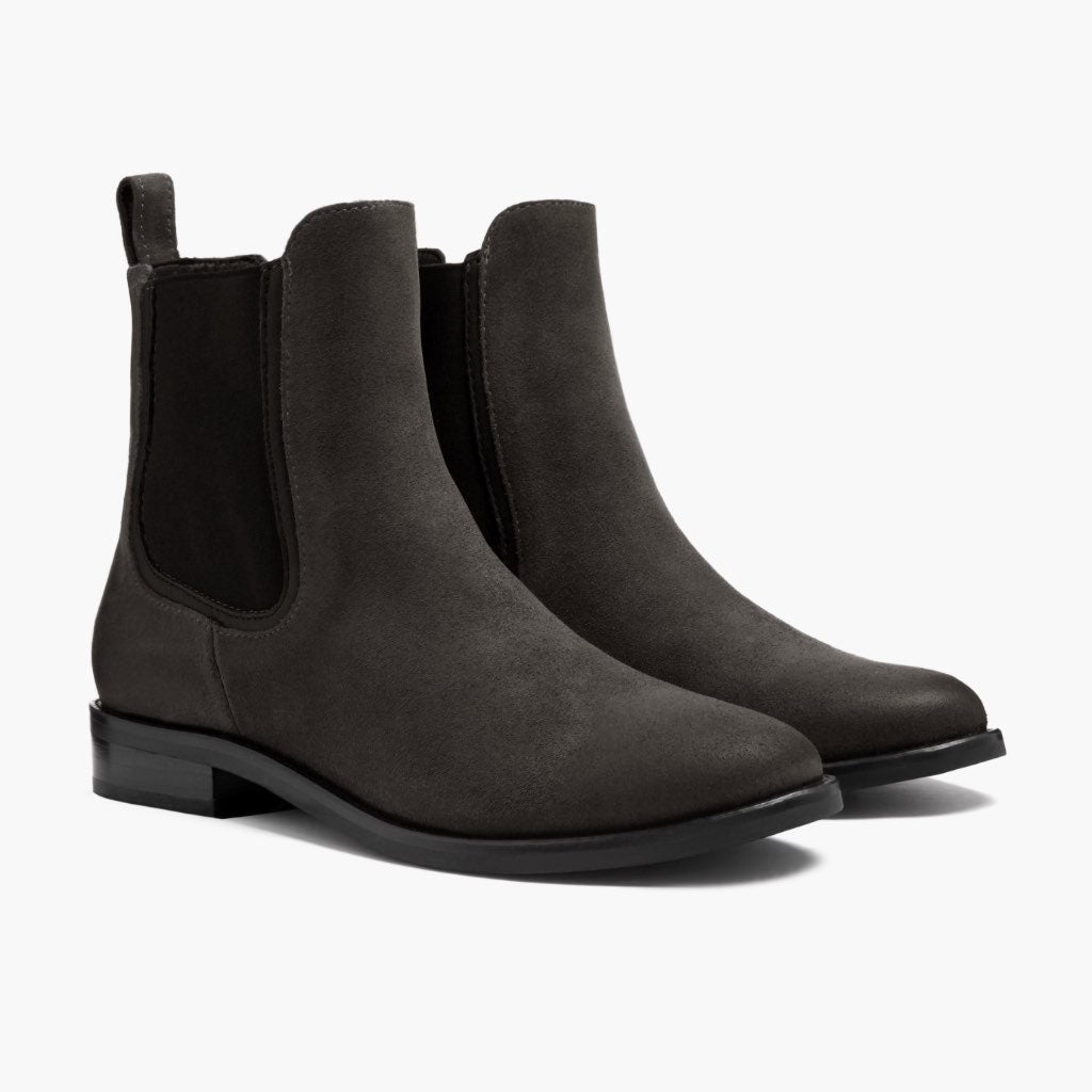 Grey Full-Grain leather Boots - Goodyear welt -rakenne ja kärkiosa