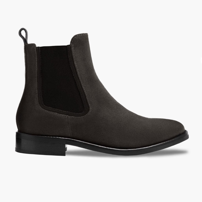 Duchess Shadow Grey Leather Boots Naisille