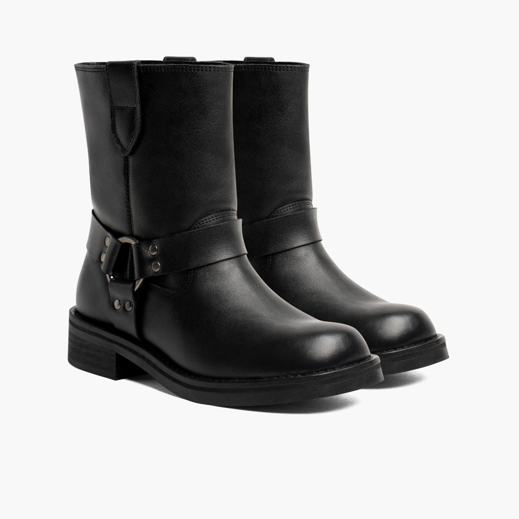 Black Full-Grain leather Boots - Goodyear welt -rakenne ja kärkiosa