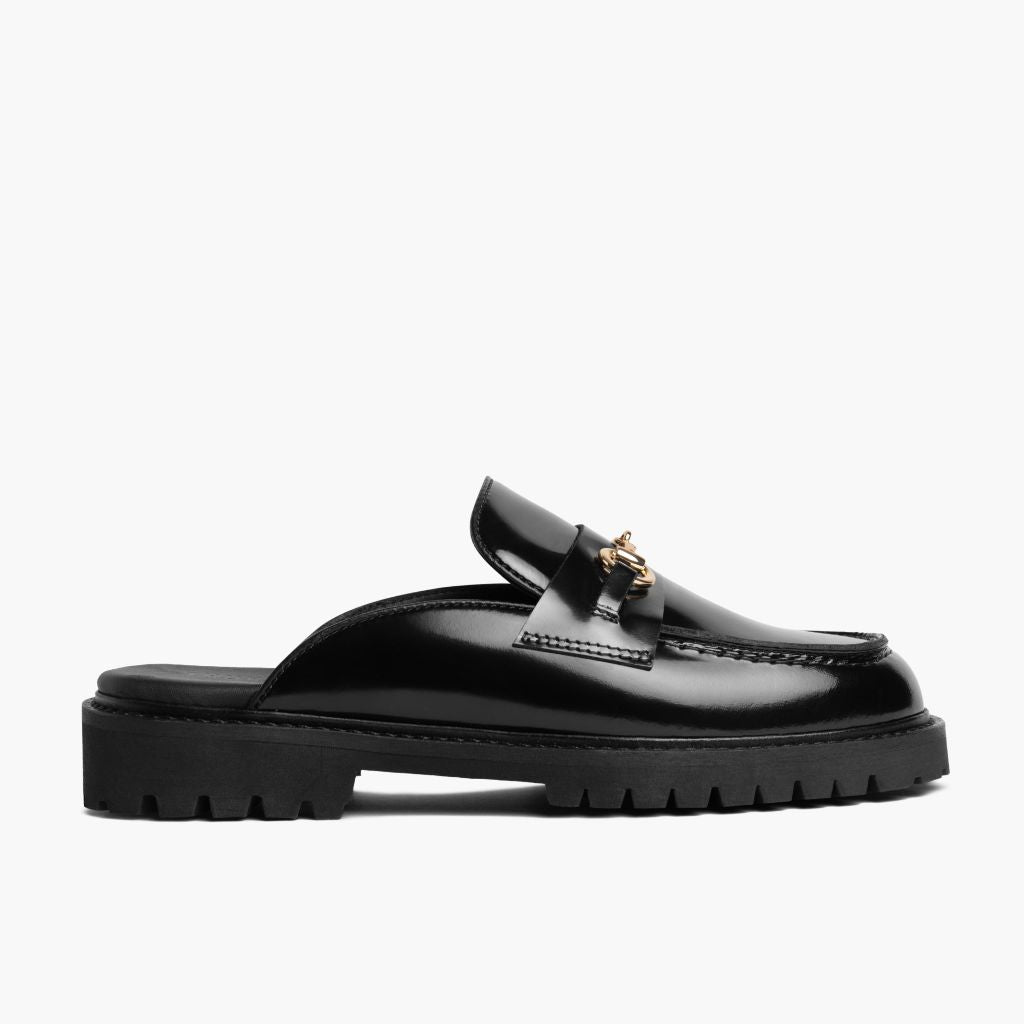 Black Full-Grain leather Loafers - Goodyear welt -rakenne ja kärkiosa