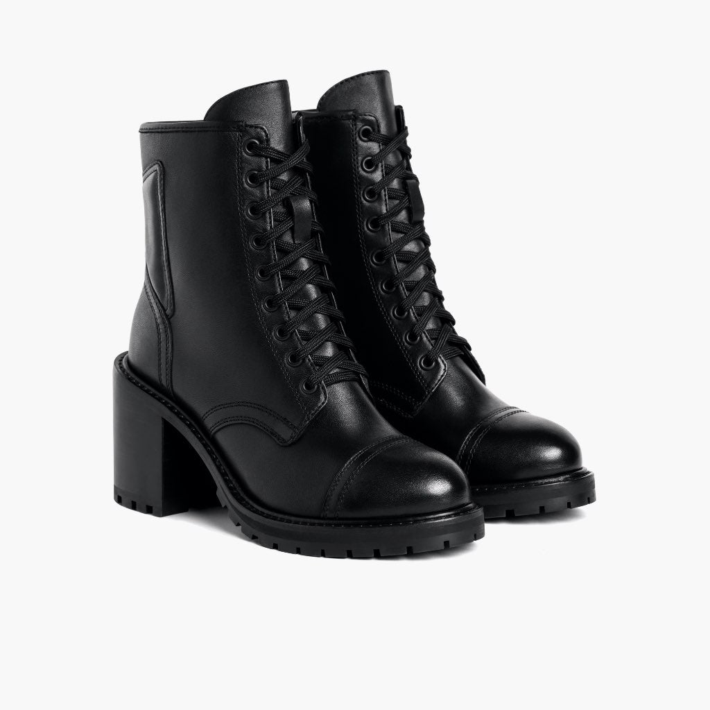 Black Full-Grain leather Boots - Goodyear welt -rakenne ja kärkiosa