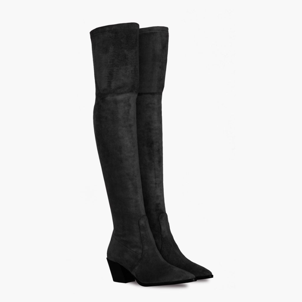 Black Full-Grain leather Boots - Goodyear welt -rakenne ja kärkiosa