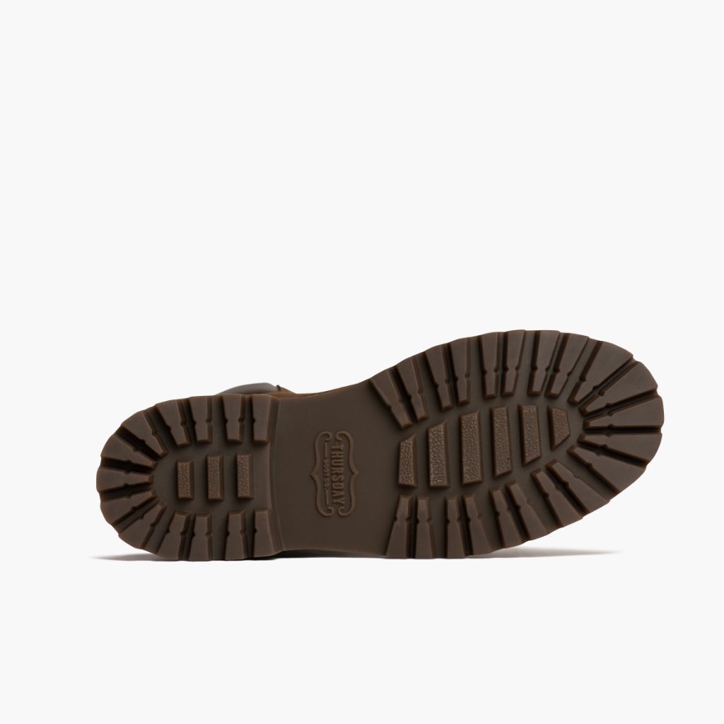 High-Traction Rubber Outsole & Lug Tread Pattern on Explorer Vaaleanruskea Matte Nahkasaappaat Naisille