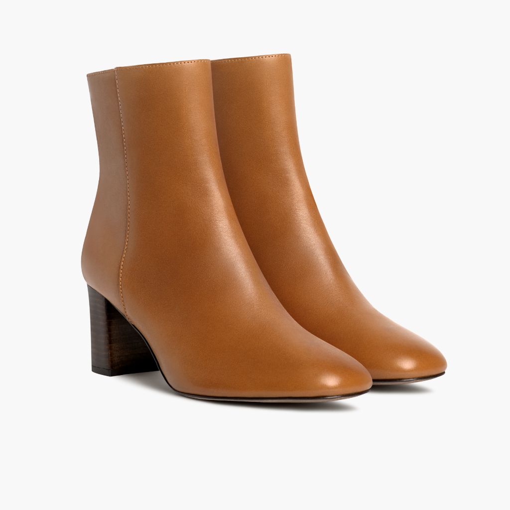 Tan Full-Grain leather Boots - Goodyear welt -rakenne ja kärkiosa
