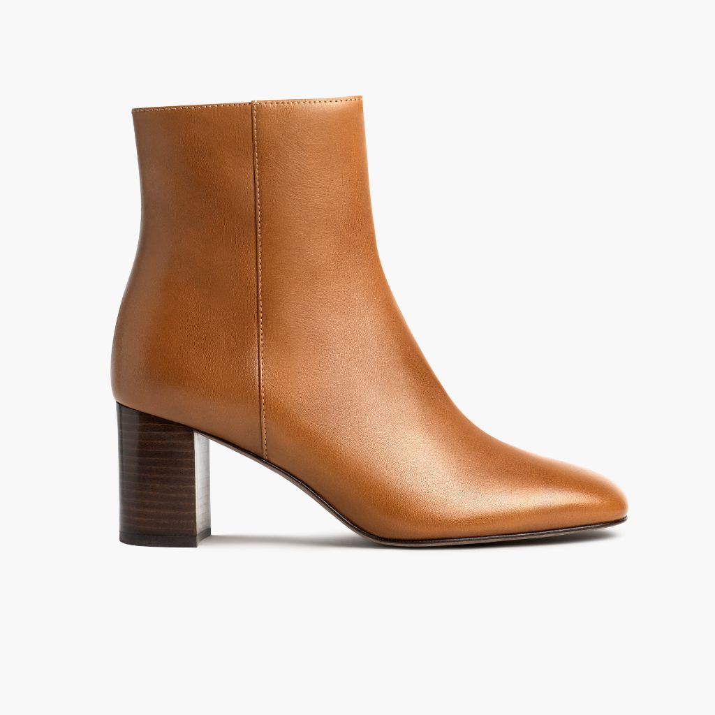 High Standard Toffee Nahkasaappaat Naisille in Tan Full-Grain Leather - Sivunäkymä | Osta verkosta