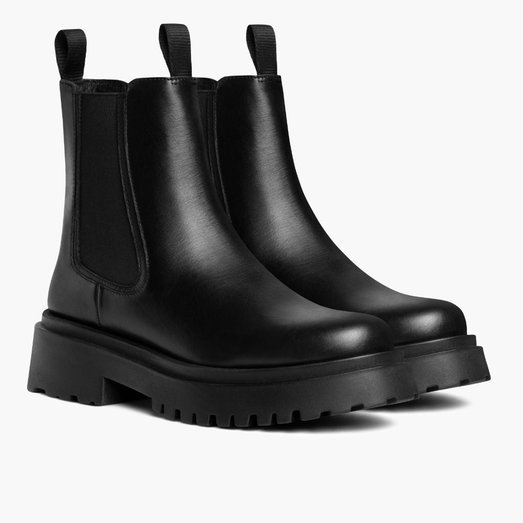 Black Full-Grain leather Boots - Goodyear welt -rakenne ja kärkiosa