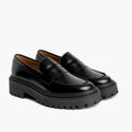 Penny Platform Musta Nahkaloaferit Naisille
