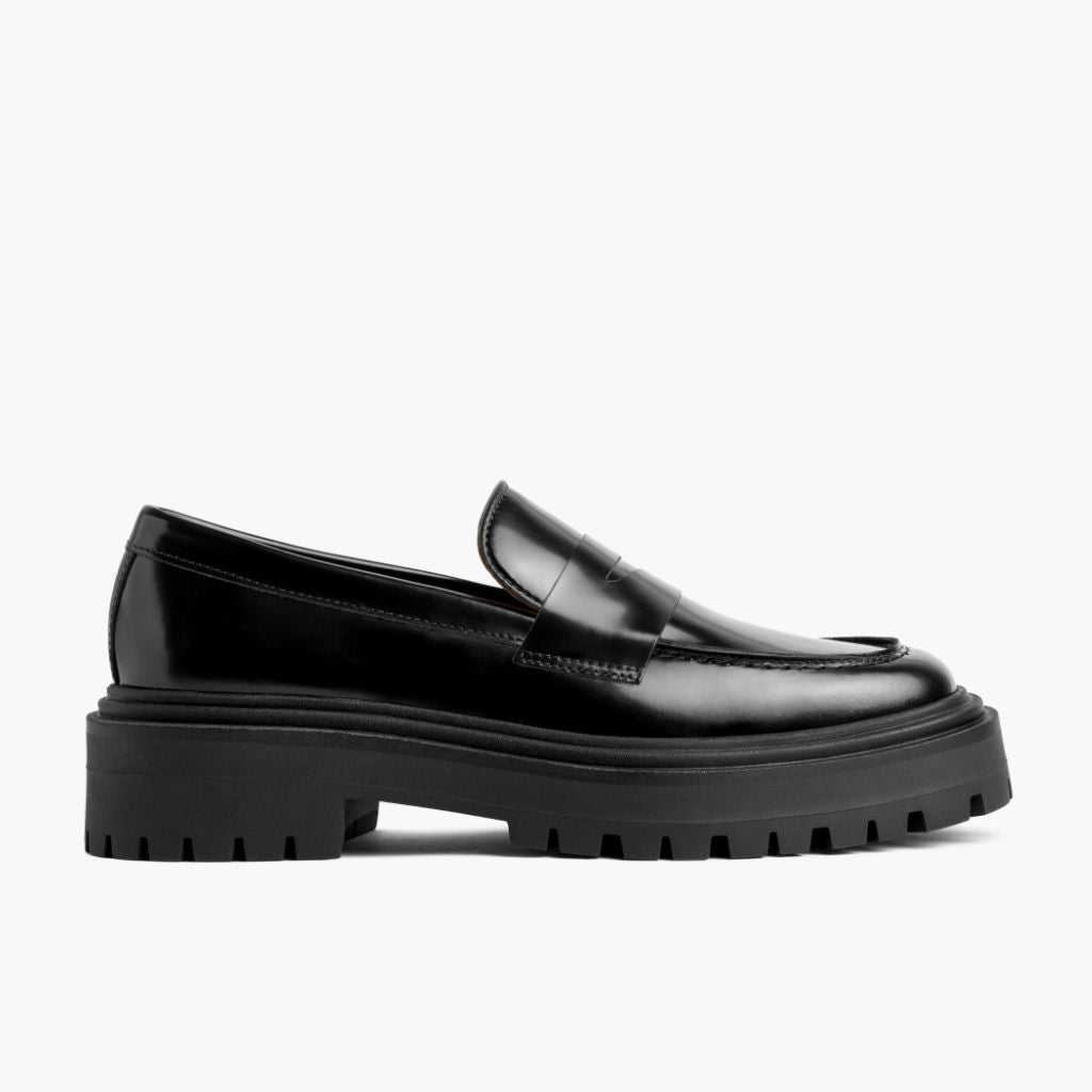 Black Full-Grain leather Loafers - Goodyear welt -rakenne ja kärkiosa