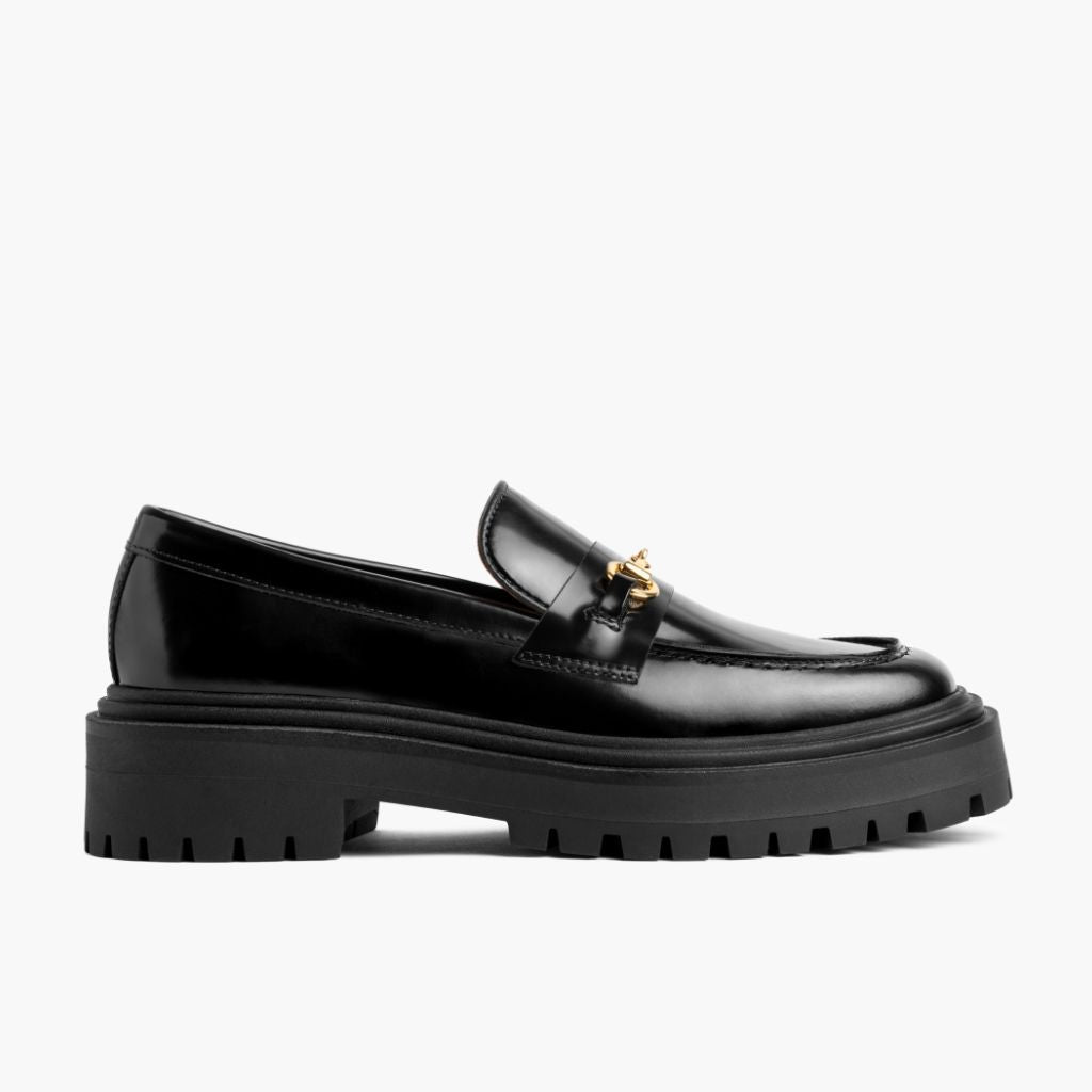 Black Full-Grain leather Loafers - Goodyear welt -rakenne ja kärkiosa