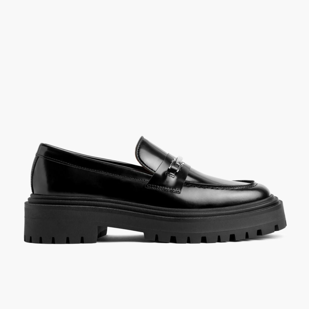 Black Full-Grain leather Loafers - Goodyear welt -rakenne ja kärkiosa