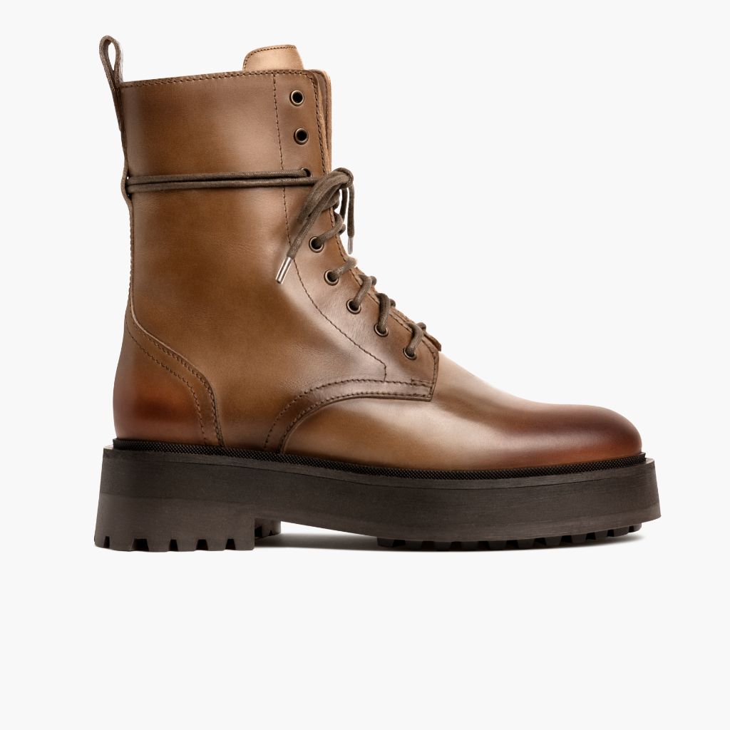 Quest Natural Nahkasaappaat Naisille in Classic Full-Grain Leather - Sivunäkymä | Osta verkosta