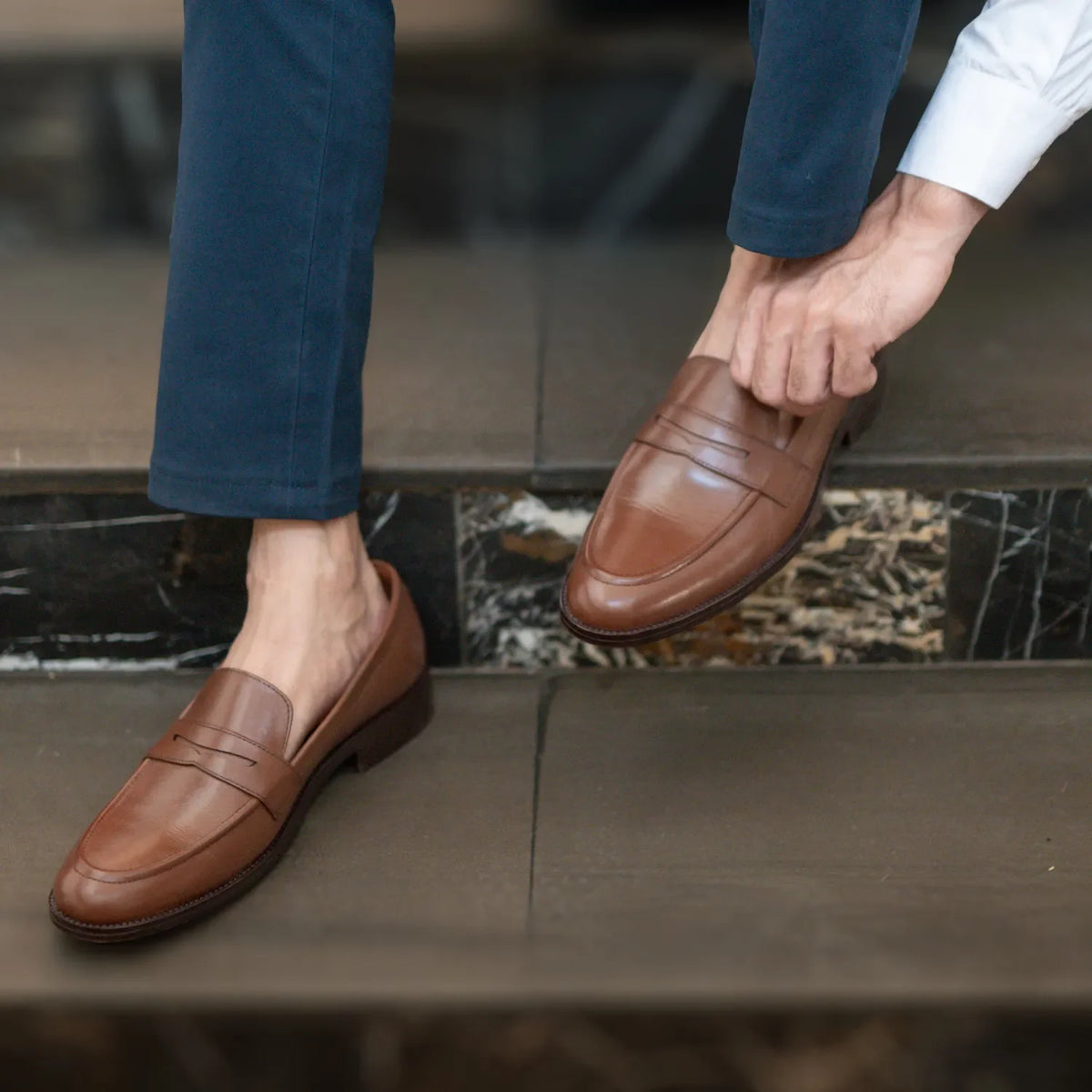 Orlaven Baxton Ruskea Nahkaloaferit Miehille footwear image 10
