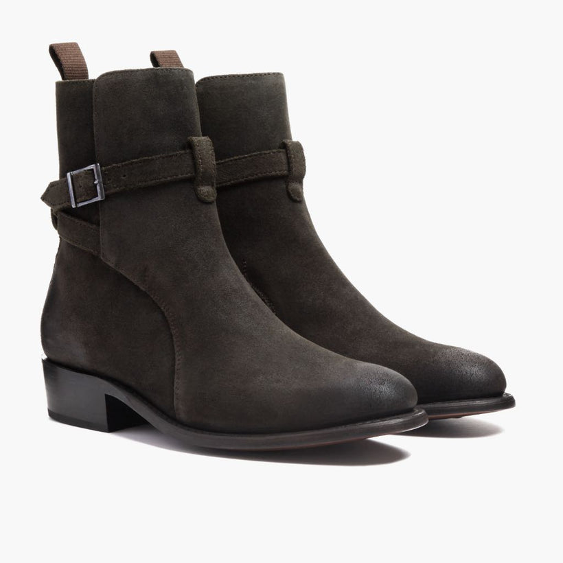 Rogue Dark Olive Suede Nahkasaappaat Miehille