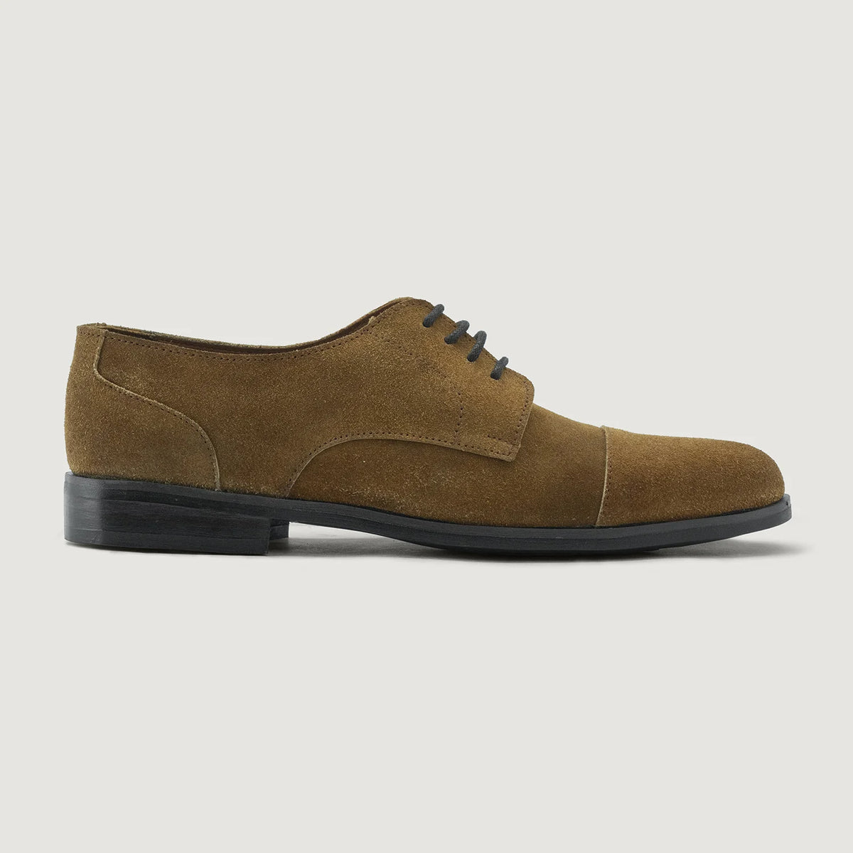 Brown Goatskin Suede Leather Shoes - Goodyear welt -rakenne ja kärkiosa