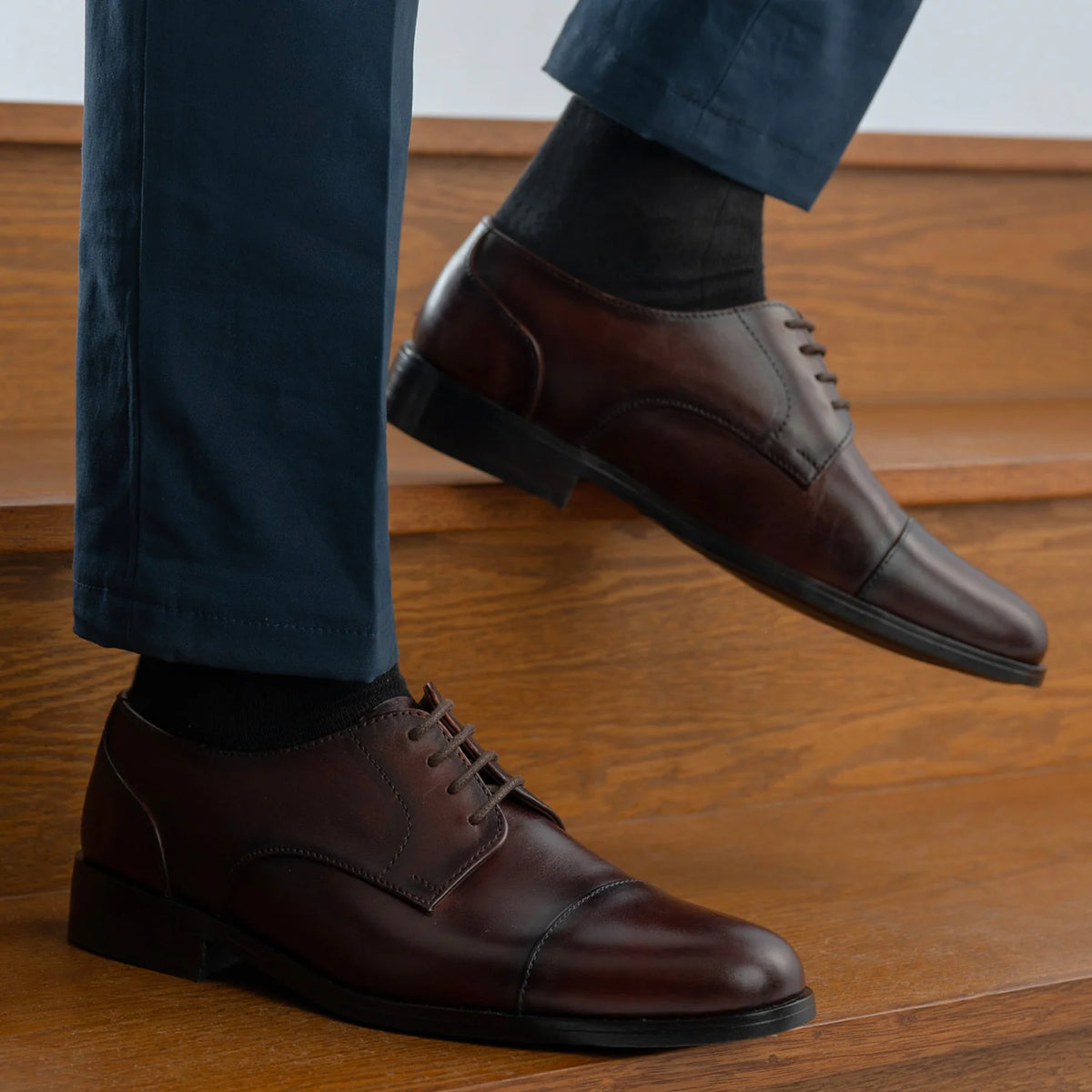 Orlaven Attorney Derby Burnished Ruskea Nahkakengät - StudGuard Miehille footwear image 9